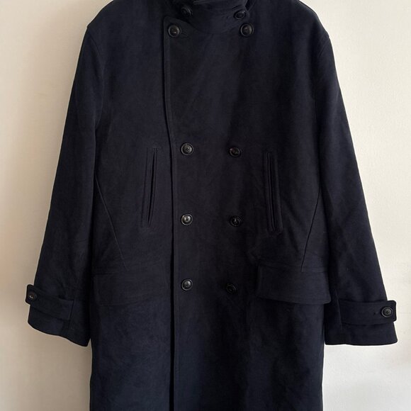 BNWT USD$998 Todd Snyder Double Breasted Moleskin Overcoat- Midnight Navy — XXL - Picture 7 of 16